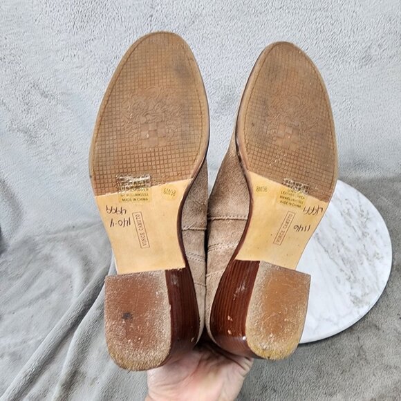 Vince Camuto Shoes Womens Size 8 Maves Brown Suede Block Heel Ankle Boots *GUC* - Picture 8 of 14